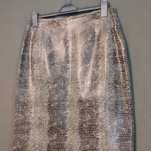 Plus size pencil skirt - Danier snakeskin print leather